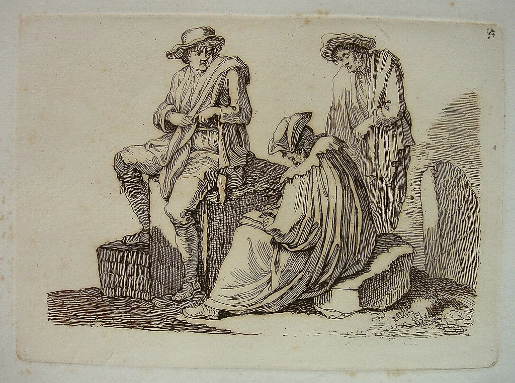 Due contadini con un impiegato